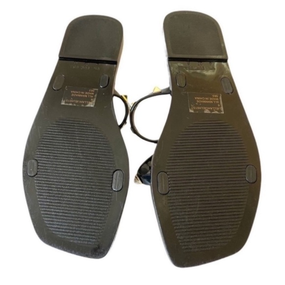 NEW Steve Madden Strappy Slide Sandals Rhinestones Pearls Studs Black Size 6 - Picture 12 of 13